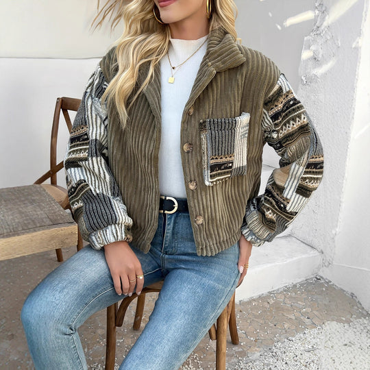 Damen Layered Strickjacke R&B
