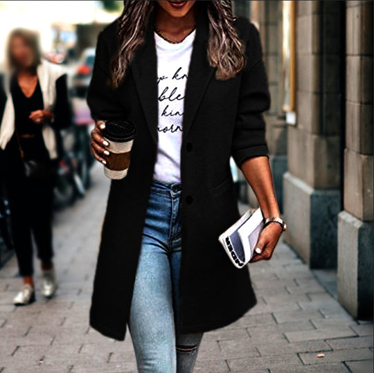 Damen Elegante Vintage-Style Blazerjacke R&B