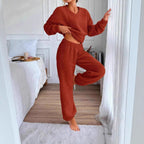 Damen Kuscheliges Fleece-Lounge-Set mit elastischem Bund R&B