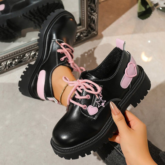Damen modische Schnürschuhe mit kontrastierenden Details R&B