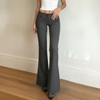 Damen Flared Jeans mit modischem Streifenmuster und hohem Bund R&B