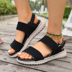 Damen Komfortable Sandalen mit elastischen Riemen und rutschfester Sohle