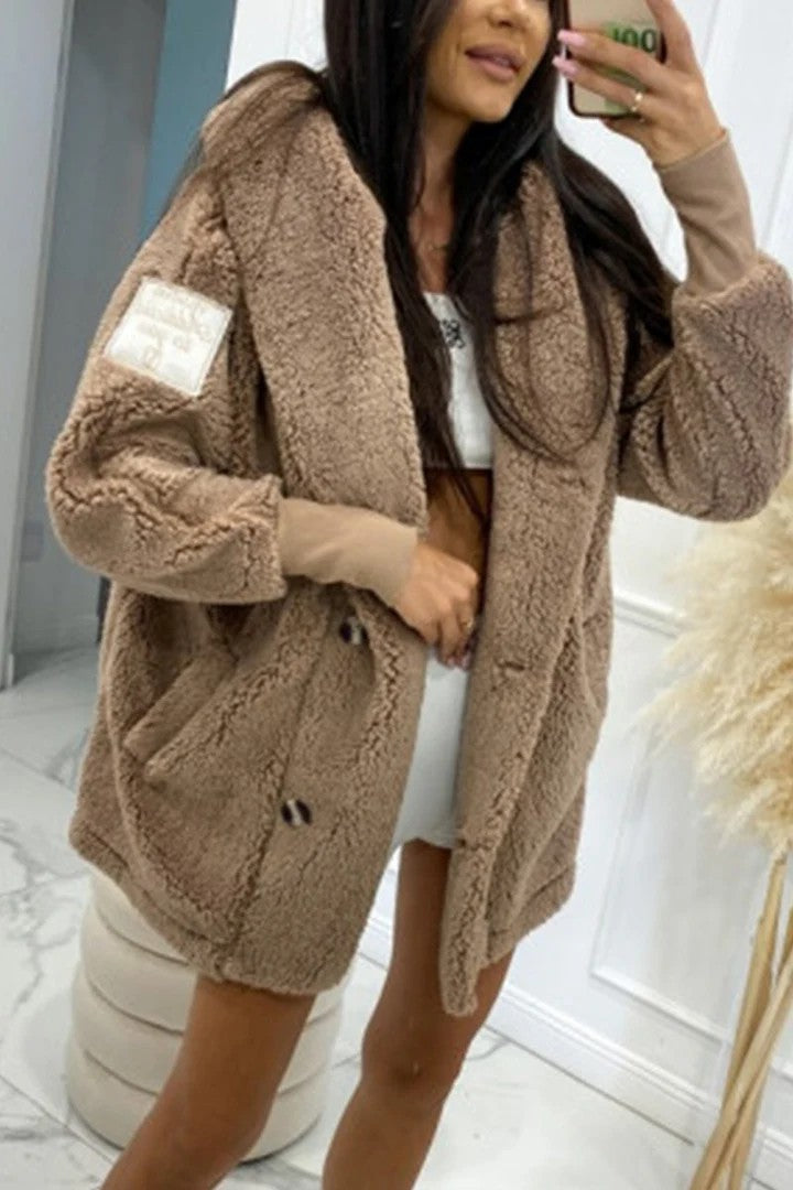 Damen Oversized Teddyjacke R&B