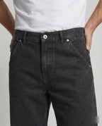 Retro Jeans Washed Schwarz Grau