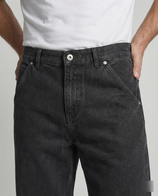Retro Jeans Washed Schwarz Grau