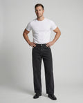 Retro Jeans Washed Schwarz Grau
