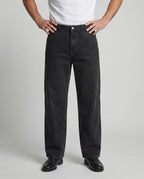 Retro Jeans Washed Schwarz Grau