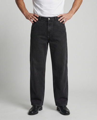 Retro Jeans Washed Schwarz Grau