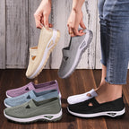 Damen Atmungsaktive Slip-On Freizeitschuhe mit elastischem Riemen R&B