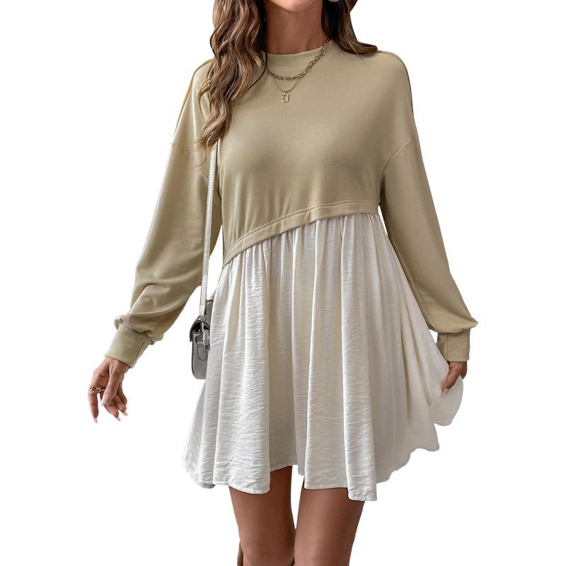 Damen Freizeitkleid mit lässigem Oberteil und fließendem Rock R&B