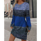 Damen Strickkleid mit modischem Strukturmuster und lässigem Schnitt R&B