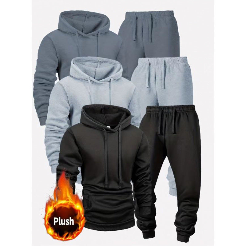 Damen Freizeit-Sweatanzug mit nach innen gefüttertem Hoodie und komfortablen Jogginghosen R&B