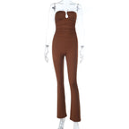 Damen Stilvolles Jumpsuit mit tailliertem Schnitt und ausgeschnittenem Detail R&B