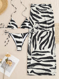 Damen Strand-Bikini-Set mit lässigem Maxi-Rock R&B