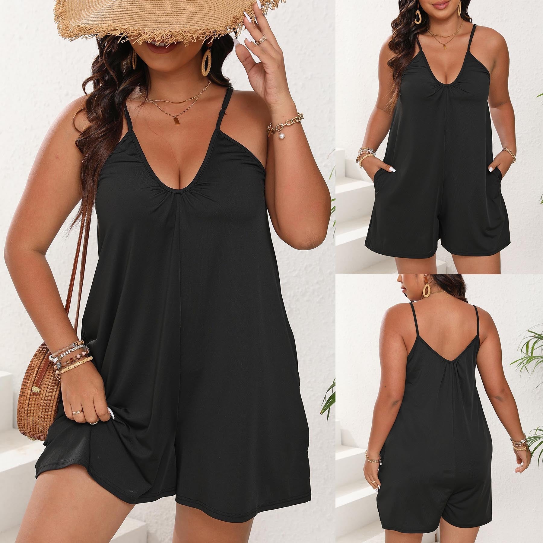 Damen eleganter Beach-Jumpsuit R&B