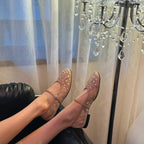 Damen Ballerinas mit funkelnden Strassdetails und komfortablem Fußbett R&B