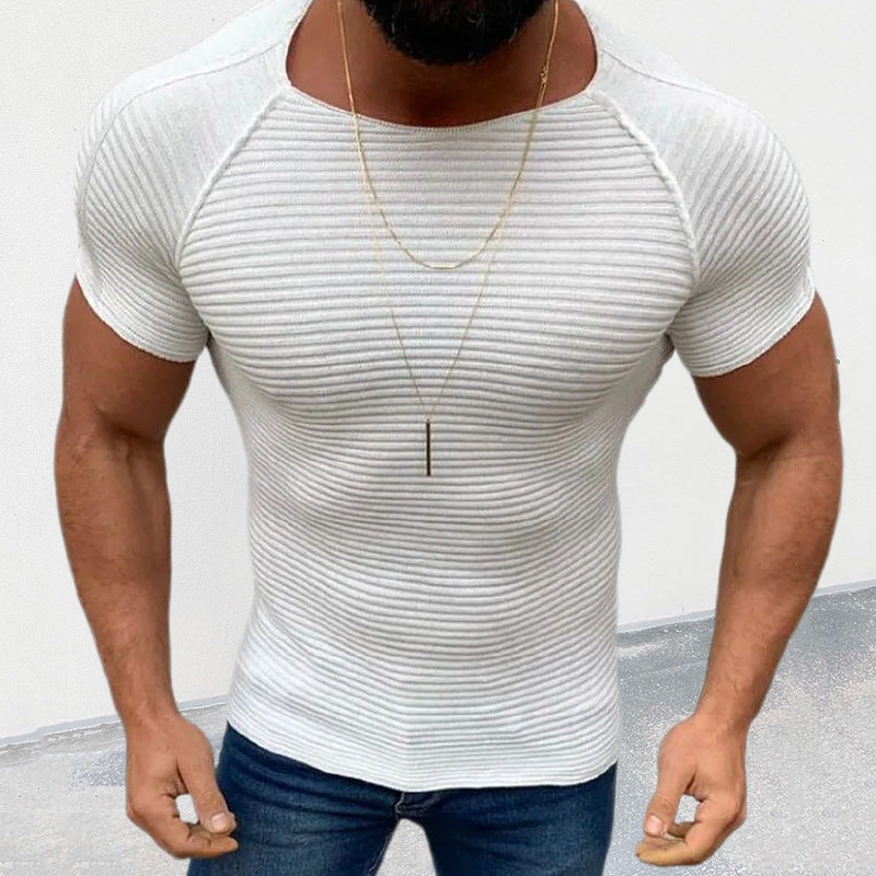 Herren figurbetontes Kurzarmshirt R&B