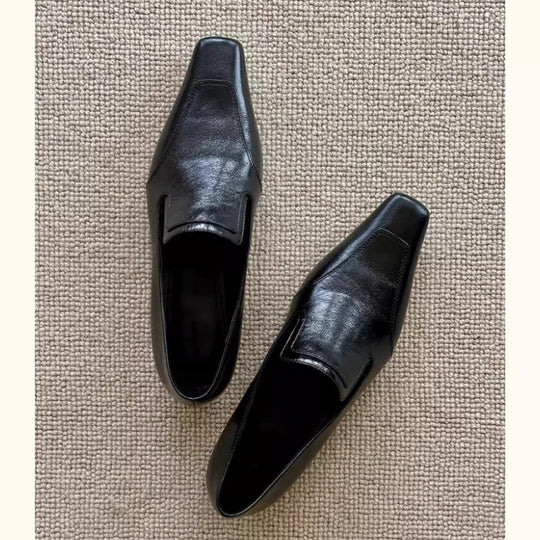 Damen edle Leder Loafers R&B