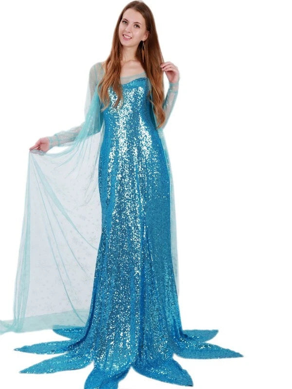 Damen Glitzerndes Meerjungfrauen-Kleid mit schimmerndem Überrock und herzförmigem Ausschnitt R&B
