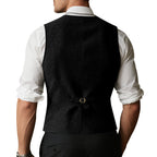 Herren elegante Weste mit praktischen Taschen und modischen Knopfdetails R&B