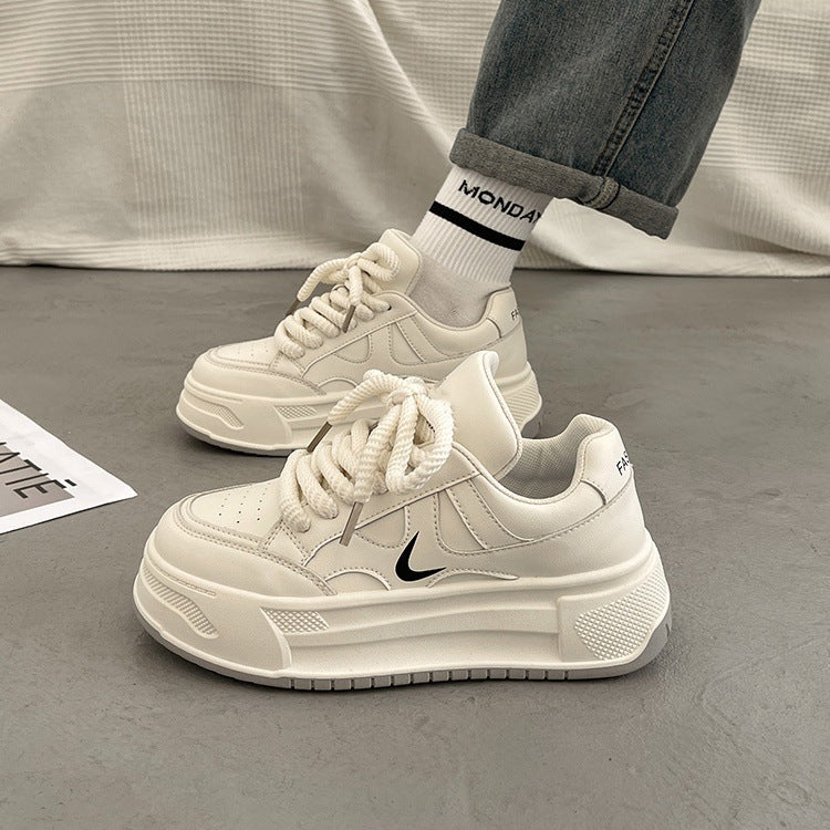 Damen modische Sneaker mit hohem Plateau und atmungsaktiver Obermaterial von