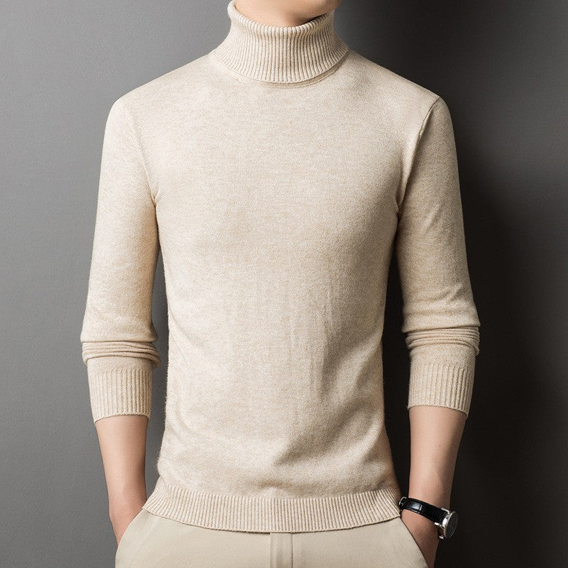 Herren figurbetonter Pullover mit Rollkragen R&B