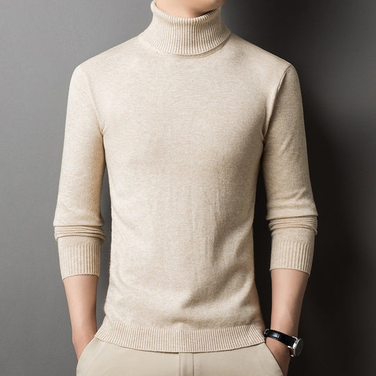 Herren figurbetonter Pullover mit Rollkragen R&B