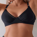 Damen Hochgeschnittenes Bikini-Set mit elegantem Designelement R&B