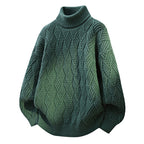 Damen Oversized Rollkragenpullover mit strukturiertem Zopfmuster R&B