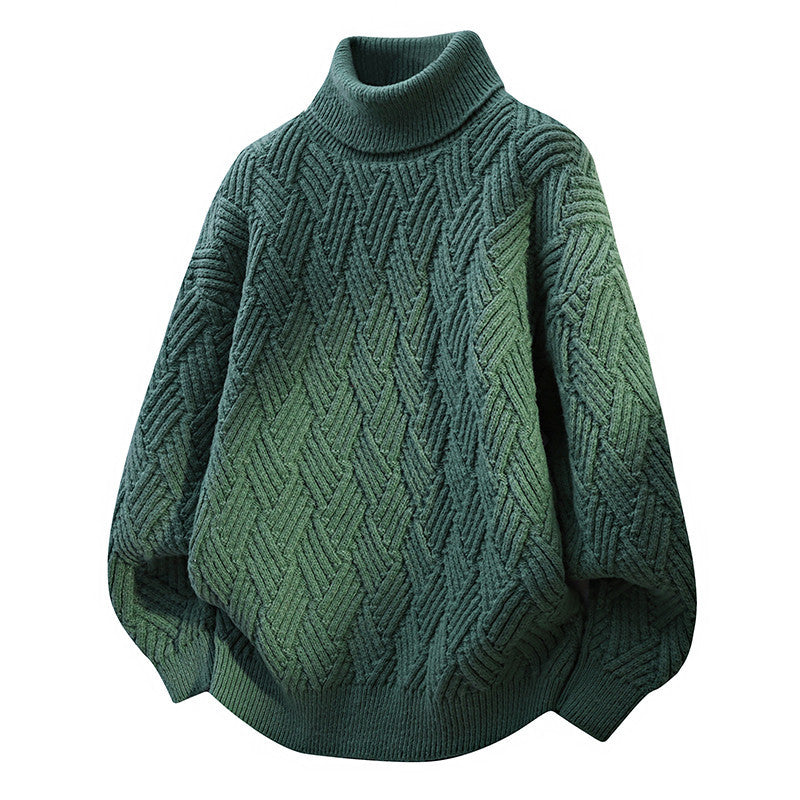 Damen Oversized Rollkragenpullover mit strukturiertem Zopfmuster R&B