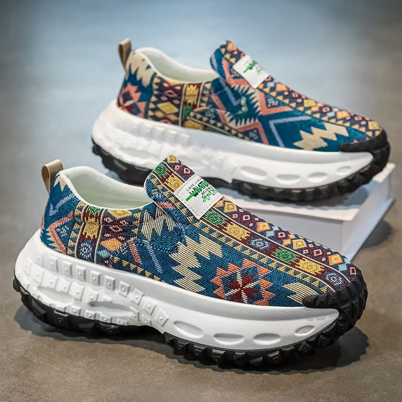 Damen Bequeme Slip-On Sneakers mit einzigartigem Muster R&B