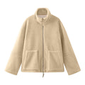 R&B Damen Jacke – Lockerer Schnitt, Stehkragen, Reißverschluss