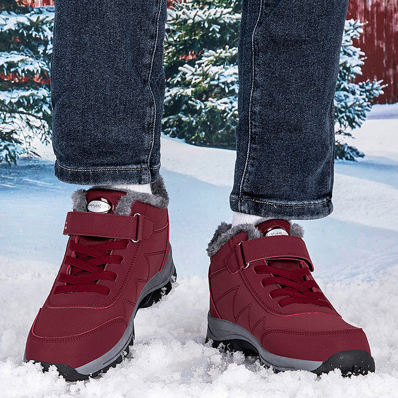 Damen Winterfestliche Wanderschuhe mit isolierendem Futter und rutschfester Sohle
