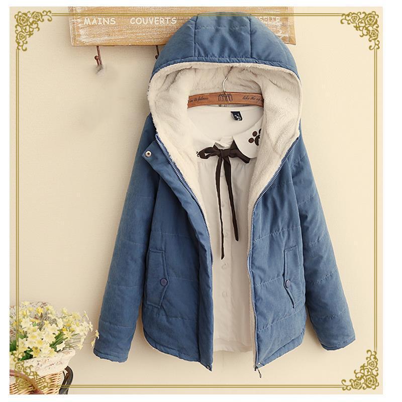 Damen gesteppte Kapuzenjacke mit kuscheligem Futter und praktischen Taschen R&B