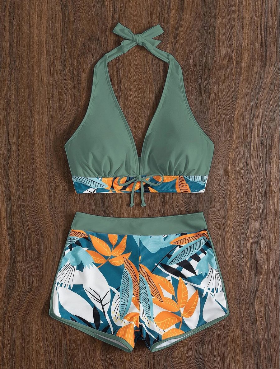 Damen Sportliches Bikiniset mit floralem Design R&B