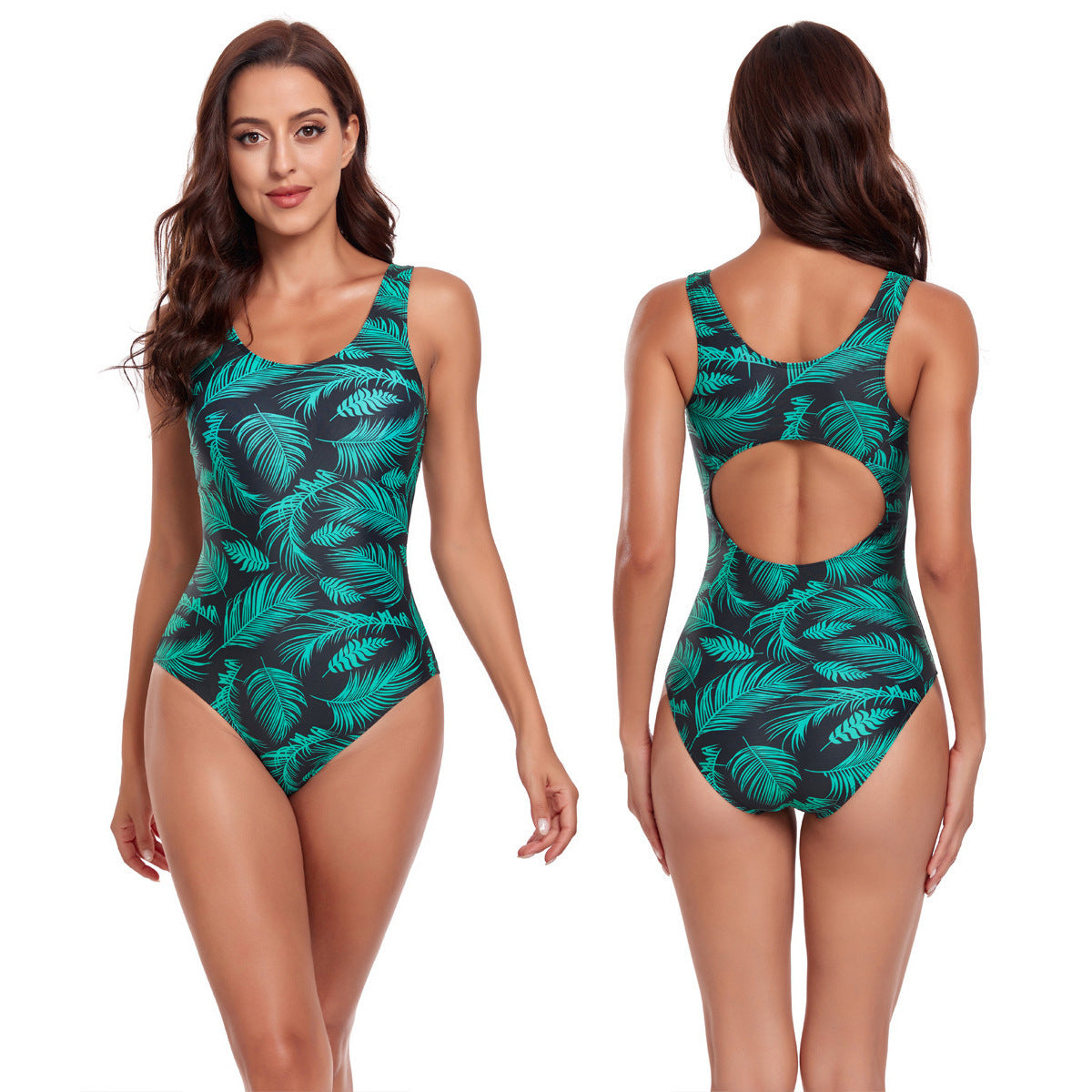Damen Eleganter Badeanzug mit floralem Design R&B
