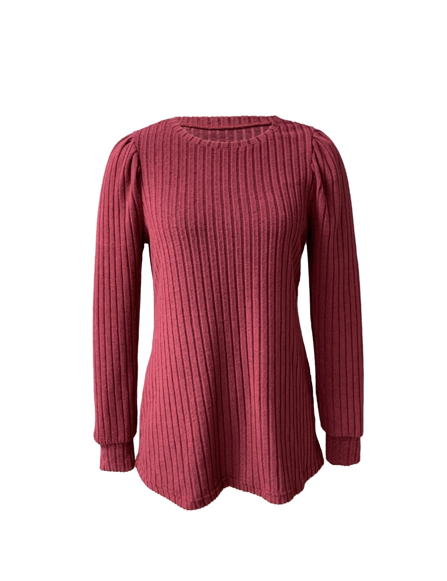 Damen stilvolles Pullover mit gerafften Ärmeln R&B
