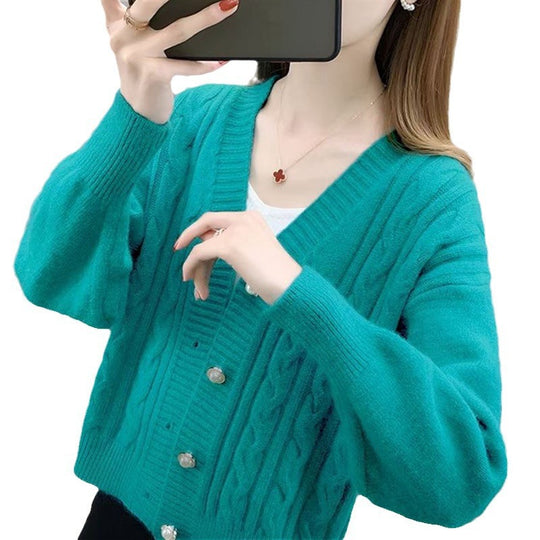 Damen Strickjacke mit elegantem Zopfmuster und hochwertigen Knopfdetails R&B
