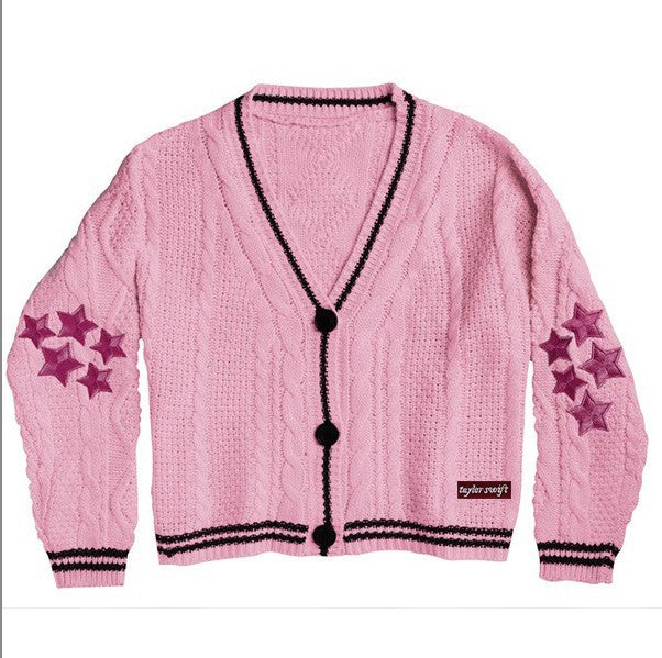 Damen Strickjacke mit aufwendigem Sternen-Design R&B