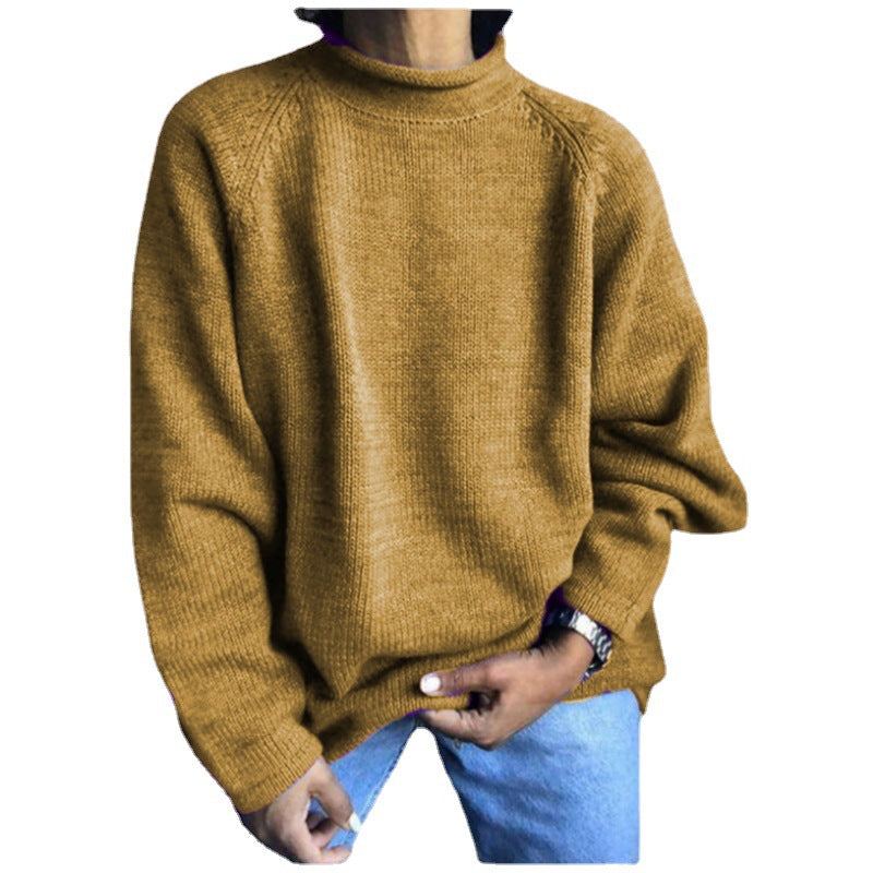 Damen nan kastiger Feinstrickpullover mit kurzem Stehkragen und Raglanärmeln R&B
