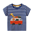 Jungen T-Shirt mit tierischem Motiv und verspieltem Fahrzeugdesign R&B
