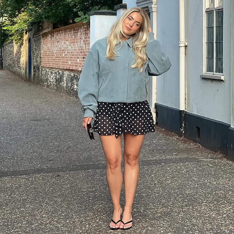 Damen Oversized Wildlederjacke