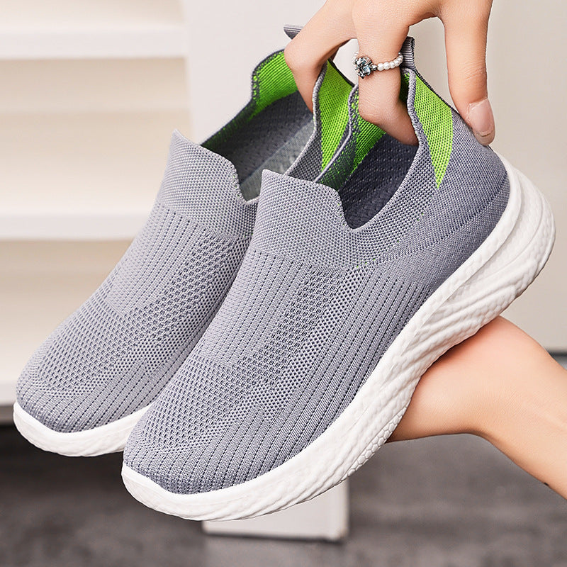 Damen Leichte Slip-On Laufschuhe mit atmungsaktivem Mesh-Obermaterial R&B