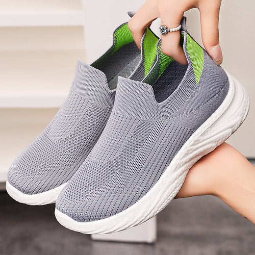 Damen Leichte Slip-On Laufschuhe mit atmungsaktivem Mesh-Obermaterial R&B