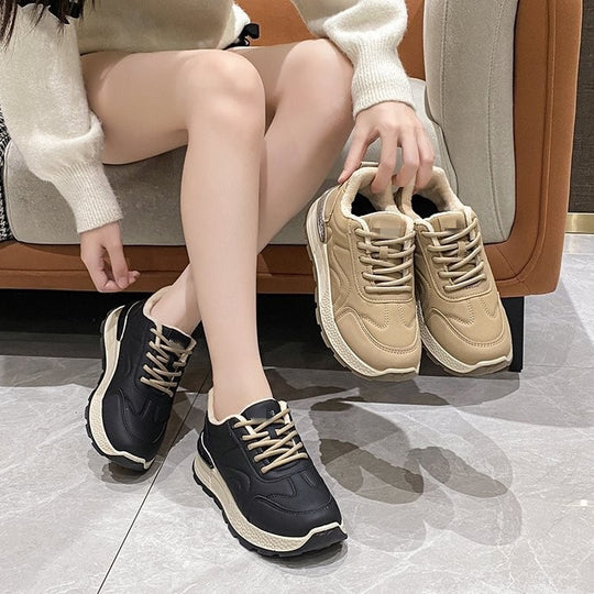 Damen Sportliche Sneaker mit flauschigem Innenfutter und rutschfester Sohle R&B