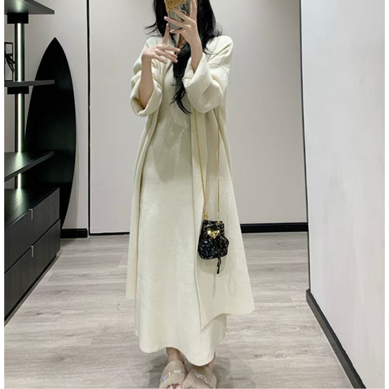 Damen Eleganter Strickmantel mit weitem Schnitt und praktischen Taschen R&B