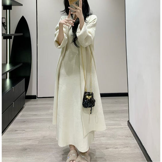 Damen Eleganter Strickmantel mit weitem Schnitt und praktischen Taschen R&B
