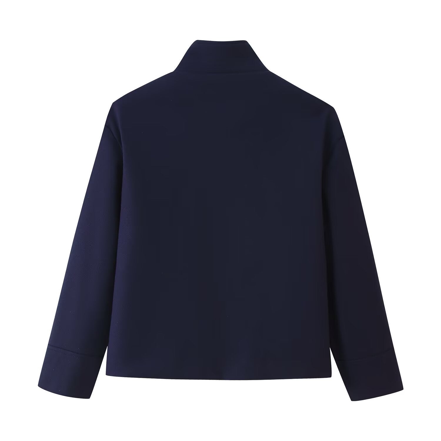 Damen modische Steppjacke mit hohem Kragen und praktischen Taschen R&B