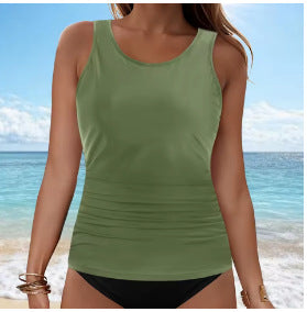 Damen Tankini-Oberteil mit Raffung R&B