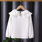 Mädchen Bluse mit romantischem Rüschensaum R&B